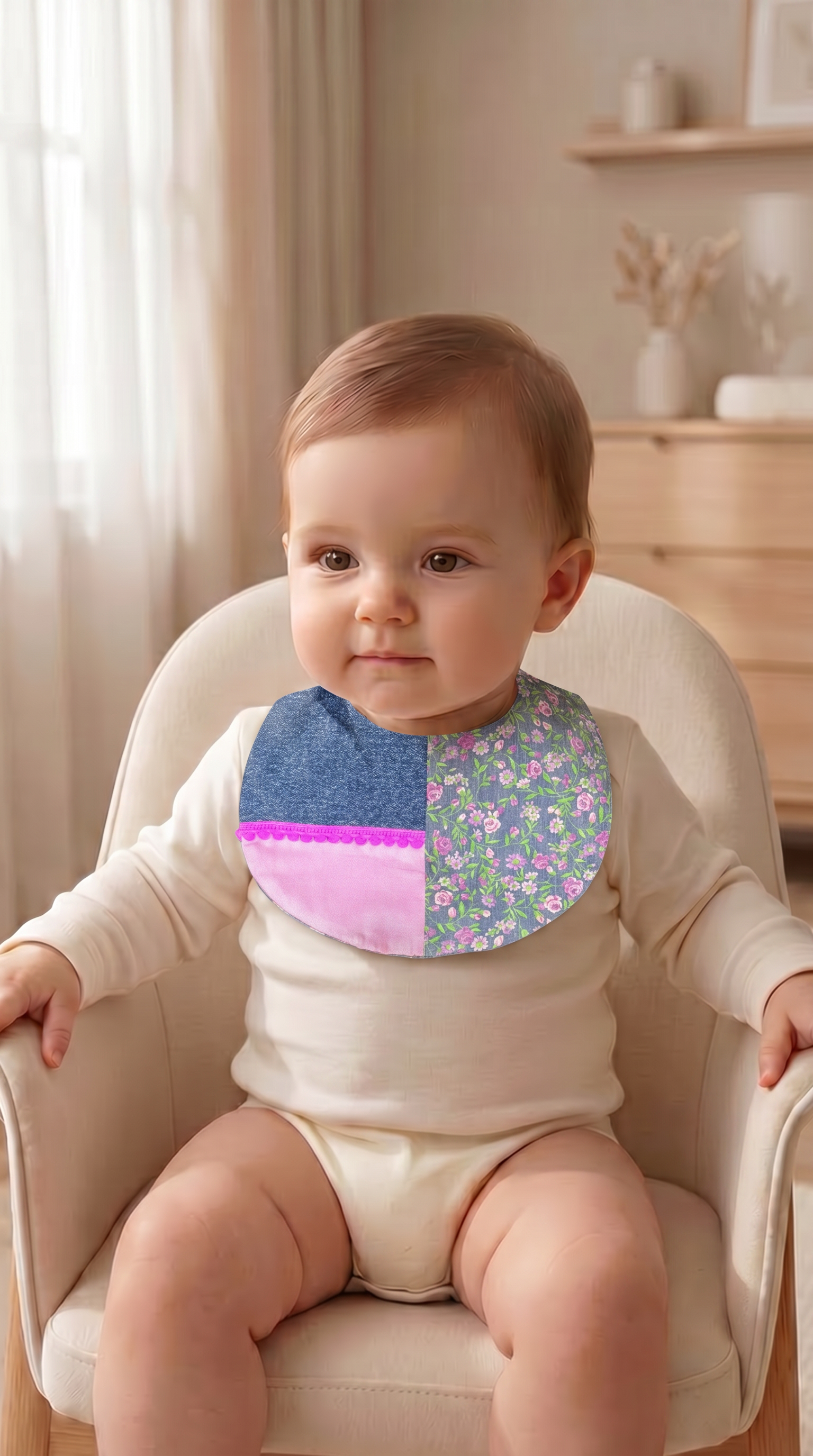 Çiçekli Patchwork Önlük